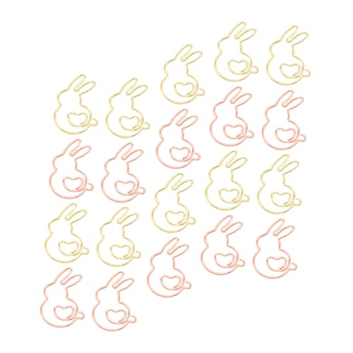 Operitacx 20 Stück Teiliges Kreative Cartoon Büroklammern aus Niedliche Hasenform in Gold und Roségold Stabile Papierklammern zum Fixieren von Notizen Fotos und Dokumenten für Schüler und Operitacx 20 Stück Teiliges Kreative Cartoon Büroklammern aus Niedliche Hasenform in Gold und Roségold Stabile Papierklammern zum Fixieren von Notizen Fotos und Dokumenten für Schüler und von Operitacx