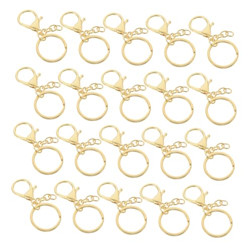 Operitacx 20 Stück Teiliges Metall Lobster Claw Clips mit Kette Diy Schlüsselanhänger Zubehör Eisen für Schmuckherstellung und Kreative Bastelprojekte Vielseitig Einsetzbar für Schlüssel Operitacx 20 Stück Teiliges Metall Lobster Claw Clips mit Kette Diy Schlüsselanhänger Zubehör Eisen für Schmuckherstellung und Kreative Bastelprojekte Vielseitig Einsetzbar für Schlüssel von Operitacx