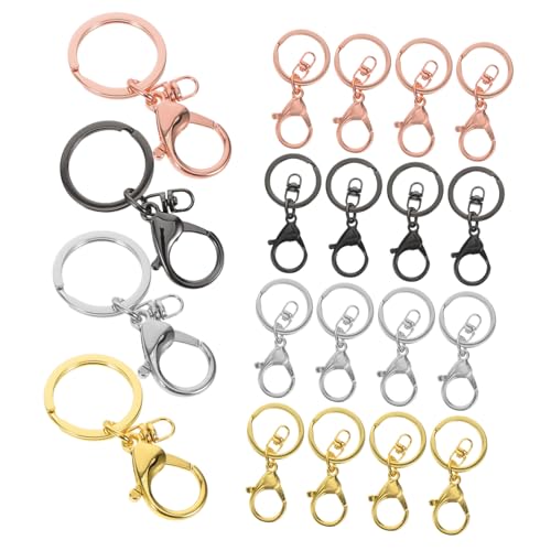 Operitacx 20 Stück Teiliges Metall Schlüsselanhänger mit Drehhaken und Schlüsselringen Robuste Lobster-clasp Clips für Handtaschen-anhänger Schmuckherstellung DIY Bastelprojekte und von Operitacx