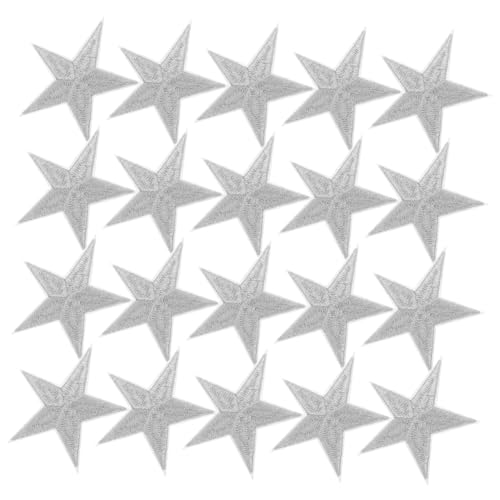 Operitacx 20 Stück Teiliges Silberne Stern-aufnäher zum Aufbügeln und Aufnähen Bestickte Langlebige Applikationen für Kleidung Rucksäcke Hüte und Jacken Farbecht für Diy-reparatur und Operitacx 20 Stück Teiliges Silberne Stern-aufnäher zum Aufbügeln und Aufnähen Bestickte Langlebige Applikationen für Kleidung Rucksäcke Hüte und Jacken Farbecht für Diy-reparatur und von Operitacx