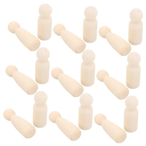 Operitacx 20 Stück Unbemalte Holzfiguren für Diy Kunstprojekte und Bastelarbeiten Kreative Steckpuppen für Bemalen und Gestalten Beige Operitacx 20 Stück Unbemalte Holzfiguren für Diy Kunstprojekte und Bastelarbeiten Kreative Steckpuppen für Bemalen und Gestalten Beige von Operitacx