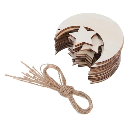 Operitacx 20 Stück Unlackierte Holzformen für DIY Bastelprojekte für Babyzimmer Dekoration Kreative und Feierlichkeiten von Operitacx