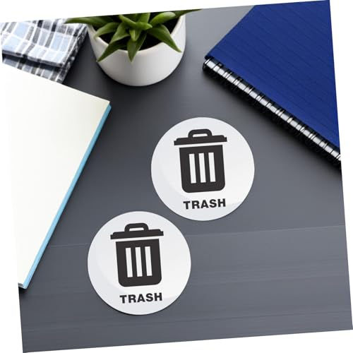 Operitacx 20 Stück Wasserdichte Mülltonnen Aufkleber Selbstklebende Recycling Etiketten Runde Abziehbilder für Abfallbehälter Robust und Reißfest Geeignet für Zuhause Büro Schule und von Operitacx