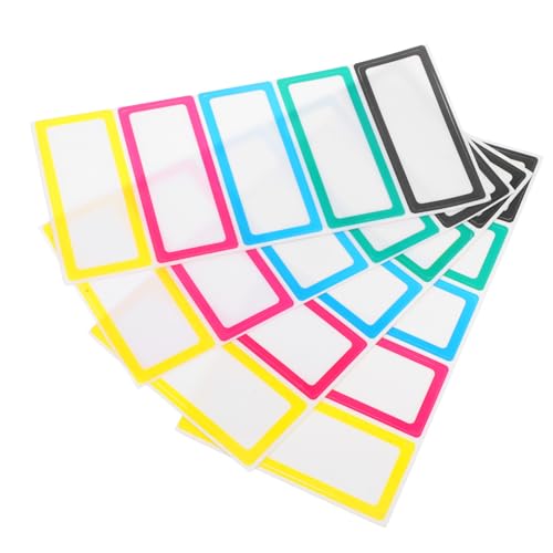 Operitacx 20 Stück trocken abwischbare Etiketten Nano-Aufkleber-Etiketten Etikett für Trockenerlöser Aufkleber für Vorratsetiketten Regenbogen-Nano-Aufkleber Hausetiketten Nano kleber von Operitacx