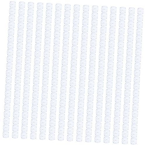 Operitacx 200 Stück Acryl Haarringe Transparent Dreadlock Haarperlen Haarverlängerung Schmuck Zubehör für Zöpfe Flechtfrisuren und DIY Haarschmuck Damen Herren von Operitacx