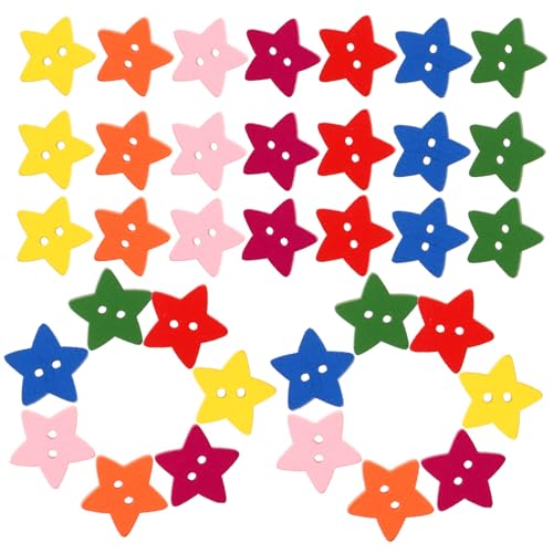 Operitacx 200 Stück Bunte Holzknöpfe Fünfzackiger Sternknopf zum Annähen Langlebige Natürliche Holzkno für DIY Kleidung Jacken Strickjacken Kinderkleidung und Handarbeiten Operitacx 200 Stück Bunte Holzknöpfe Fünfzackiger Sternknopf zum Annähen Langlebige Natürliche Holzkno für DIY Kleidung Jacken Strickjacken Kinderkleidung und Handarbeiten von Operitacx