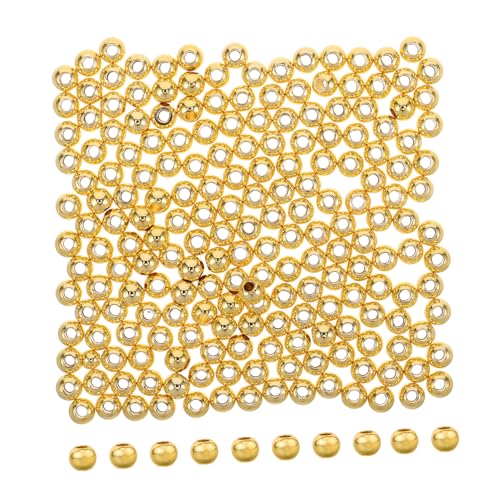 Operitacx 200 Stück Metallperlen Abstandsperlen Zum Basteln Perlenabstandshalter Für Die Schmuckherstellung Diy Liefert Armbandabstandshalter Diy-perlen Kleine Perlen Golden Kupfer von Operitacx