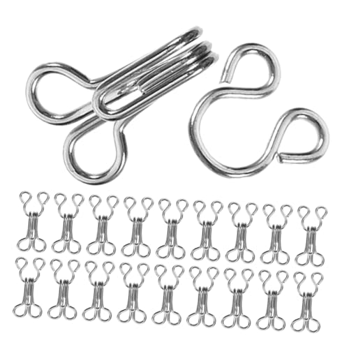 Operitacx 200 Stück Nähhaken Und Ösen, Verschluss Für Bhs, Kleidung, Hosen, Röcke, Jacken, Verschlüsse, Näh-metallverschlüsse Für Kleidung, Diy-handwerk, 17 Mm von Operitacx