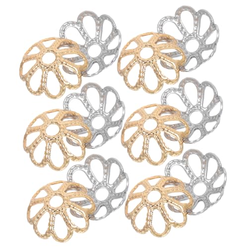 Operitacx 200 Stück Perlenkappen Zur Schmuckherstellung Blumenperlenkappen – Abstandshalter Befunde – Metallbefunde Für Armbänder Und DIY Schmuckherstellung von Operitacx