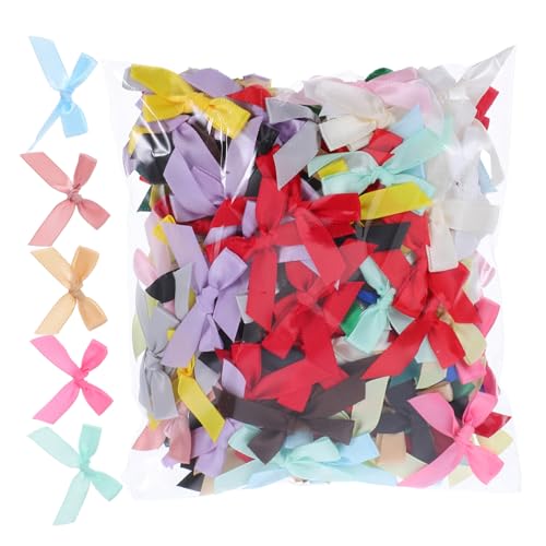 Operitacx 200 Stück Vorgebundene Schleifen Polyester Bastelverzierungen für Scrapbooking Kartenherstellung und Festtagsdekoration von Operitacx