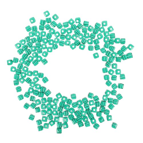 Operitacx 200 Stück Würfelglasperlen: 4 Mm, Quadratisch Geformt, Lose Abstandsperlen Zur Schmuckherstellung, Armband, Halskette, Bastelbedarf von Operitacx