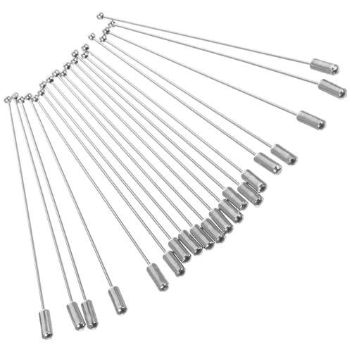 Operitacx 20St Mädchen-Ornamente Metall Tablett DIY Herren Mantel Mützen für Männer Anstecknadeln im Knopfloch Kopfstifte Hemdkragen Sicherheitsnadel kleines Metall Nadelkissen Braut Brosche von Operitacx