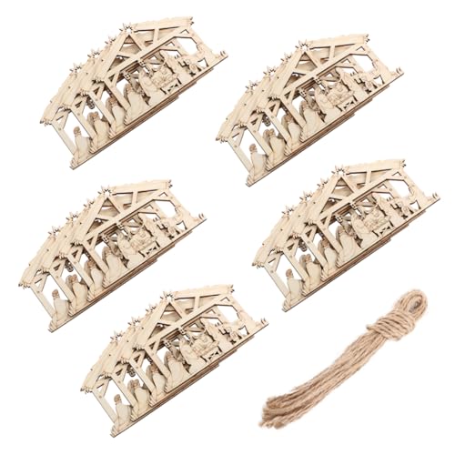 Operitacx 20St holzhandwerk Mini-Krippe zum Basteln Krippen-DIY-Ornamente in großen Mengen Haushandwerk hängende Ornamente büro dekoration office decoration Anhänger aus Holz Partygeschenke Operitacx 20St holzhandwerk Mini-Krippe zum Basteln Krippen-DIY-Ornamente in großen Mengen Haushandwerk hängende Ornamente büro dekoration office decoration Anhänger aus Holz Partygeschenke von Operitacx