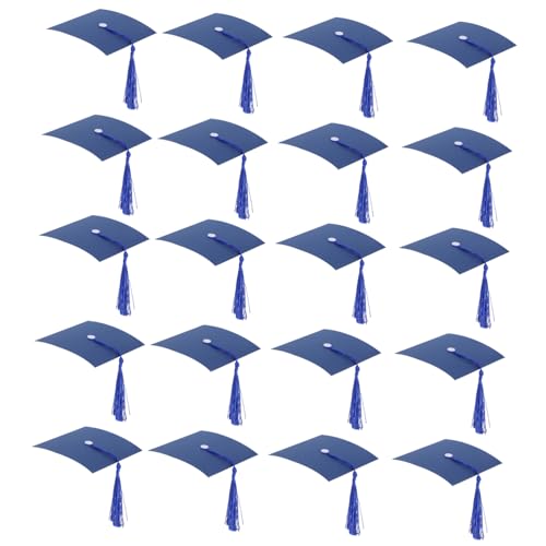 Operitacx 20pcs Mini Abschlusskappe Cake Toppers Abschlussfeier Dekorationen Für Kindergarten Grundschule High School College Masters Cap Schokoladendekoration von Operitacx