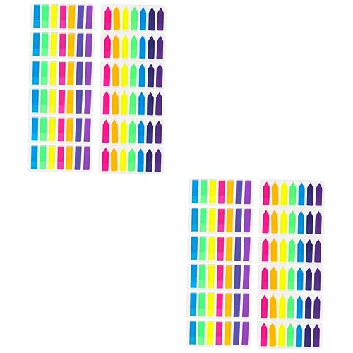 Operitacx 24 Sätze Fluoreszenz -stangen -indexaufkleber Fluoreszierend Farbig Schreibwaren Farbe Buchseite Seitenmarkierungen Mit Klebrigen Tabs Sticky Tabs Indizieren Das Haustier von Operitacx