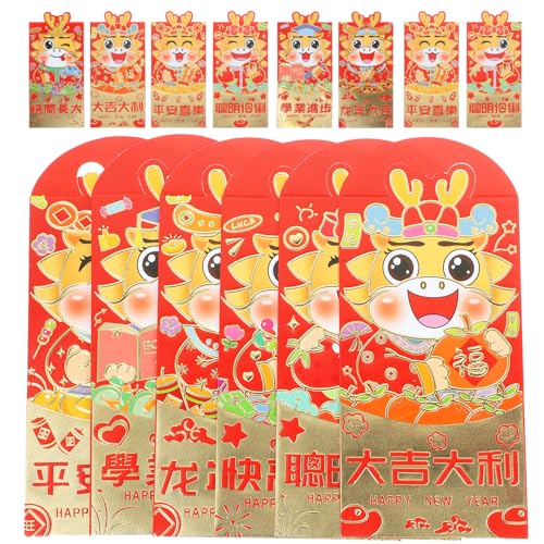 Operitacx 24 Stück Chinesische Rote Umschläge Neujahrsumschläge für Frühlingsfest Kreatives Design Großpackung für Hochzeiten und und Geldgeschenke Große Umschläge von Operitacx