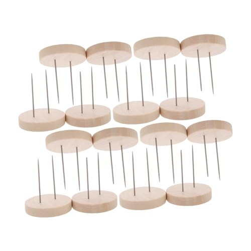 Operitacx 24 Stück Doll Display Stand Puppenständer Holz für Häkelpuppen und Actionfiguren Stabiler Sockel für Sicheres Ausstellen Vielseitige Präsentationslösung für Sammler und von Operitacx