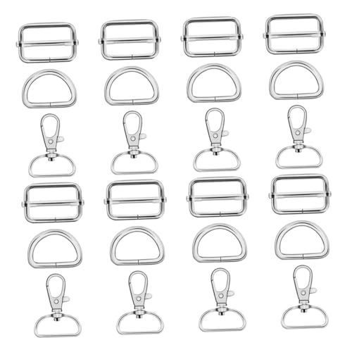 Operitacx 24 Stück Metall Karabinerhaken Clips D Ring Schnallen Rechteckige Schnallen für Diy Handwerk und Nähzubehör Vielseitiges Zubehör für Taschen und Riemen Operitacx 24 Stück Metall Karabinerhaken Clips D Ring Schnallen Rechteckige Schnallen für Diy Handwerk und Nähzubehör Vielseitiges Zubehör für Taschen und Riemen von Operitacx