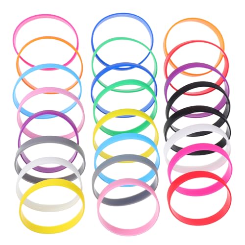 Operitacx 24 Stück Teiliges Bunte Silikonarmbänder aus Weichem Hautfreundlichem Material Wiederverwendbar und Waschbar Passend für Erwachsene für Partys Festivals und Teambuilding Operitacx 24 Stück Teiliges Bunte Silikonarmbänder aus Weichem Hautfreundlichem Material Wiederverwendbar und Waschbar Passend für Erwachsene für Partys Festivals und Teambuilding von Operitacx