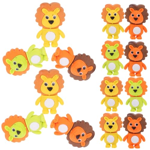Operitacx 24 Stück Teiliges Löwenradiergummi für Schüler Multifunktionale Mini Radierer aus Sicherem Tpr Material Leicht und Tragbar als Schulzubehör und Operitacx 24 Stück Teiliges Löwenradiergummi für Schüler Multifunktionale Mini Radierer aus Sicherem Tpr Material Leicht und Tragbar als Schulzubehör und von Operitacx