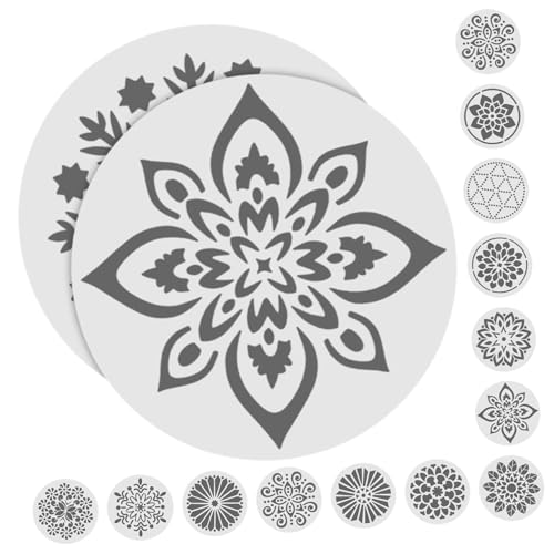 Operitacx 24 Stück Teiliges Mandala Schablonen für DIY Wandmalerei und Basteln Wiederverwendbare Blumenmuster Schablonen Vielseitige Malvorlagen für Wände Möbel Stoffe Dekorationswerkzeug Operitacx 24 Stück Teiliges Mandala Schablonen für DIY Wandmalerei und Basteln Wiederverwendbare Blumenmuster Schablonen Vielseitige Malvorlagen für Wände Möbel Stoffe Dekorationswerkzeug von Operitacx