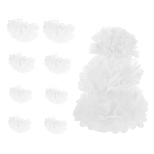 Operitacx 24 Stück Teiliges Papierblumenball Hängedekorationen Weiß Robuste Papiermaterialien Einfache Diy Partydeko für Hochzeiten Geburtstage und Fotohintergründe von Operitacx