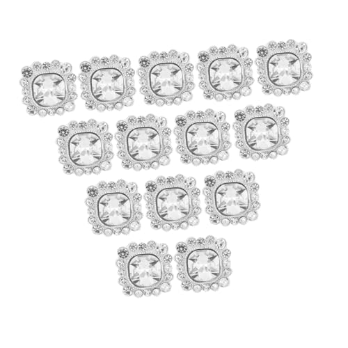 Operitacx 24 Stück Teiliges Rhinestone Nähknöpfe mit Flachem Rücken Funkelnde Kristallknöpfe für DIY Kleidung Schmuck Taschen Hochzeit Brautstrauß Verzierung von Operitacx