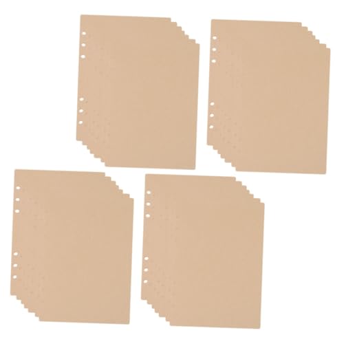 Operitacx 240 Stück Nachfüllpapier Kraftpapier Blanko Loose Leaf Papier Nachfüllbare Ringbuch Einlagen für Notizbuch Planer Journal Schreibblock Operitacx 240 Stück Nachfüllpapier Kraftpapier Blanko Loose Leaf Papier Nachfüllbare Ringbuch Einlagen für Notizbuch Planer Journal Schreibblock von Operitacx