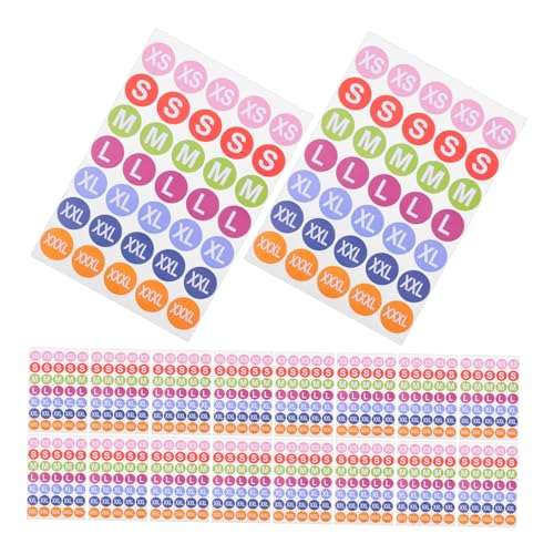 Operitacx 25 Blatt Größenetikett Aufkleber Größenetiketten Namensschilder für Kleidung Tags für Kleidung Kleidungsgrößen -Tags Aufkleber in Hemdgröße Kleidungsetikett Kupferplattenaufkleber von Operitacx