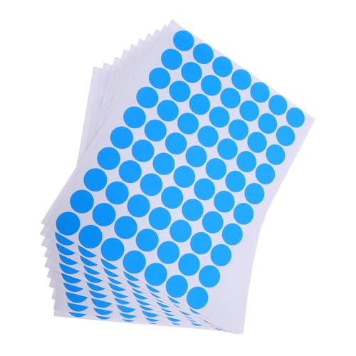 Operitacx 25 Blatt Runde Wasserdichte Punktaufkleber Selbstklebende Kratzfeste PVC Etiketten mit Aufklebern Wetterfeste Beschriftbare Punkte für Flaschen Gefrierfach Outdoor und Organisation von Operitacx