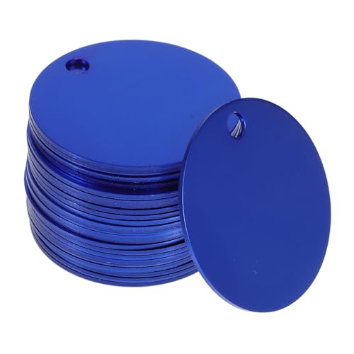 Operitacx 25 Stück Aluminium-tag-anhänger Hundemarken Leer Haustiere Namensschilder Für Hunde Blanko-etiketten Für Hundemarken Hundemarke Leer Stichworte Eloxiert Welpenmarke Kragen Blue von Operitacx