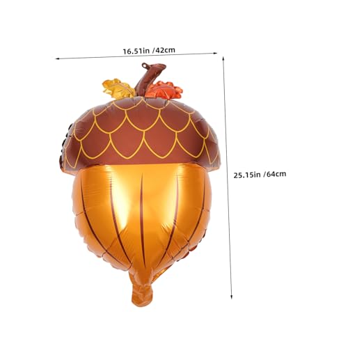 Operitacx 25 Stück Aluminiumfilm Zirlballon Herbstsaison Ballondekoration Aluminiumfolienballons aus Kiefernkegel Herbst Tannenzapfen Ballon Partyballons Dekorationen Tannenzapfenballon von Operitacx