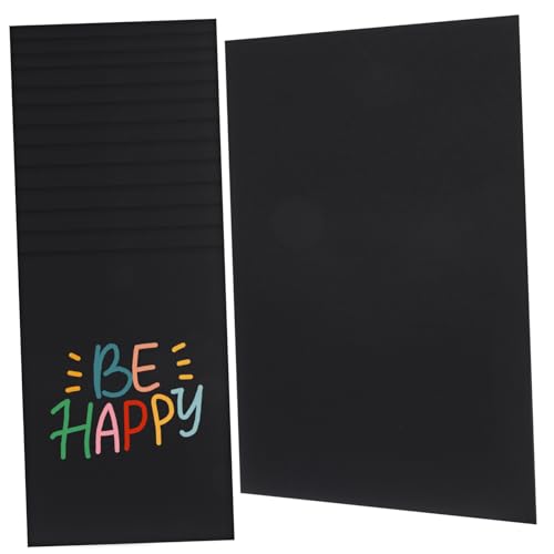 Operitacx 25 Stück Schwarzes Kartonpapier für Scrapbooking Fotoalben DIY Bastelprojekte Vielseitig Verwendbar Glattes Hochwertiges Bastelpapier für Karten und Dekorationen von Operitacx