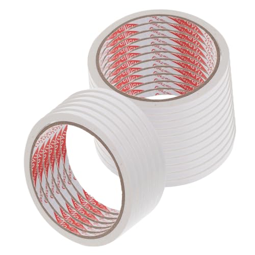 Operitacx 25 Stück doppelseitiges Klebeband Doppelseitige Klebebandrolle Heftband Sammelklebeband Doppelklebeband zum Basteln Sammelalbum liefert Score Tape für Scrapbooking Papier Weiß von Operitacx