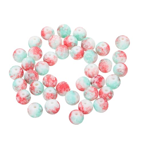 Operitacx 250 Stück Glasperlen Rund Großes Loch für Schmuckherstellung Langlebige Polierte Crackle Glasperlen für DIY Armbänder Halsketten und Vielseitige Accessoires Farbenfrohe Perlen für von Operitacx