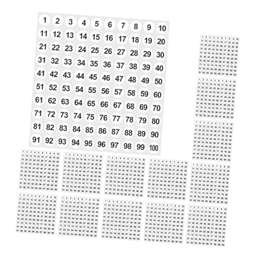 Operitacx 2500 Stück Nummernaufkleber Selbstklebende Etiketten Runde Marker für Bins Dateien Notizbücher und Behälter für Büro und Zuhause Operitacx 2500 Stück Nummernaufkleber Selbstklebende Etiketten Runde Marker für Bins Dateien Notizbücher und Behälter für Büro und Zuhause von Operitacx