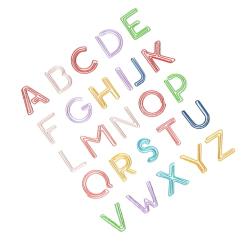 Operitacx 26 Stück Buntes Alphabet -Lesezeichen Büroklammern klein große Bindeklammern kleine Heftklammern kleine Plastikklammern Büroklammern gefärbt Metall Operitacx 26 Stück Buntes Alphabet -Lesezeichen Büroklammern klein große Bindeklammern kleine Heftklammern kleine Plastikklammern Büroklammern gefärbt Metall von Operitacx