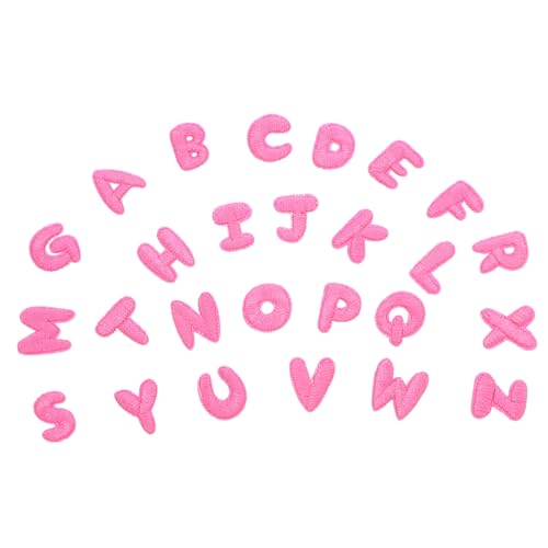 Operitacx 26 Stück Teiliges Iron Alphabet Patches Bestickte Buchstaben Einfache Bügelapplikation für Kleidung Hüte Socken Jeans Taschen DIY Textilaufnäher zum Schnellen Personalisieren von Operitacx
