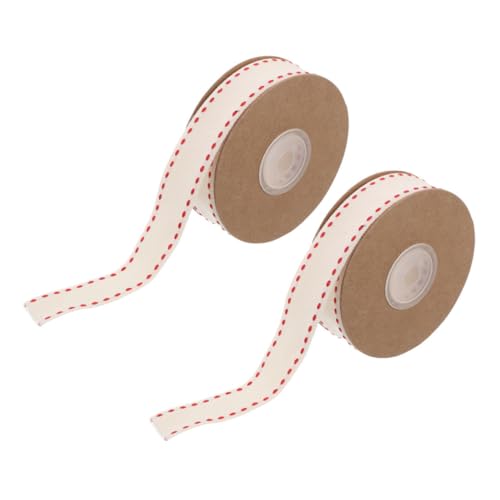 Operitacx 2Stücke Baumwollstreifenband Dotted Design für Geschenkverpackungen DIY Bastelprojekte Blumendekoration Haarschleifen Vielseitig Einsetzbar von Operitacx
