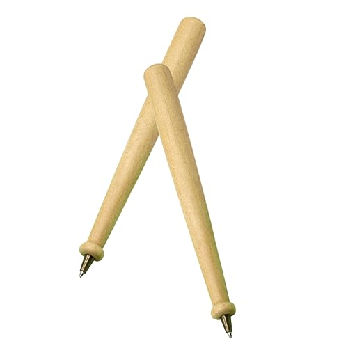 Operitacx 2Stücke Holz Kugelschreiber Umweltfreundliche Kreative Stifte für Schule und Büro für Lehrer und Freunde Ergonomisches Design Leicht und Handlich von Operitacx