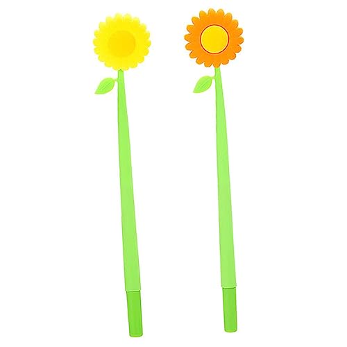 Operitacx 2Stücke Sonnenblumen Kugelschreiber für Schule und Büro Niedliche Schreibutensilien mit Feiner Verarbeitung für Kollegen von Operitacx