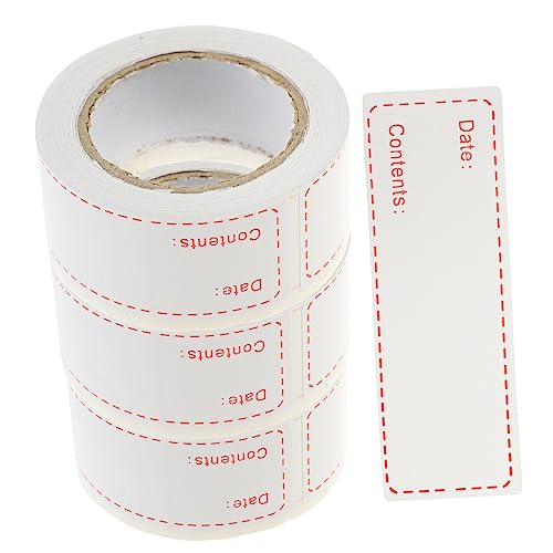 Operitacx 3 Rollen Ablösbare Lebensmittelaufkleber Selbstklebende Etiketten für Lebensmittelbeschriftung Wasserfest und Langlebig für Gläser Vorratsdosen und Kühlschrankorganisation von Operitacx