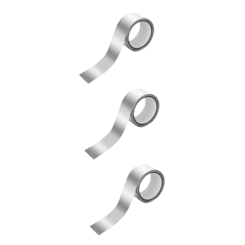 Operitacx 3 Rollen Folienband Aluminium isoliert Hochtemperaturband klebrig reflective tape hitzebeständiges klebeband Alu-Klebeband für Heizung Thermoband klebeband aus metall Silver Operitacx 3 Rollen Folienband Aluminium isoliert Hochtemperaturband klebrig reflective tape hitzebeständiges klebeband Alu-Klebeband für Heizung Thermoband klebeband aus metall Silver von Operitacx
