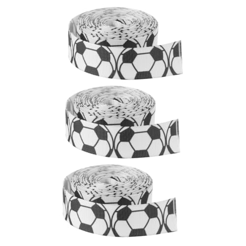 Operitacx 3 Rollen Fußball Dekorationsband Yards Robustes Satinband für Diy Bouquets Kuchen für Fußballpartys und Geschenkpäckchen Operitacx 3 Rollen Fußball Dekorationsband Yards Robustes Satinband für Diy Bouquets Kuchen für Fußballpartys und Geschenkpäckchen von Operitacx