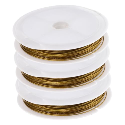 Operitacx 3 Rollen Praktischer Goldener Metall draht zum Auffädeln von Schmuckperlen Verschleißfest Biegsam für DIY Schmuck Bastelarbeiten und Kreative Schmuckgestaltung Operitacx 3 Rollen Praktischer Goldener Metall draht zum Auffädeln von Schmuckperlen Verschleißfest Biegsam für DIY Schmuck Bastelarbeiten und Kreative Schmuckgestaltung von Operitacx