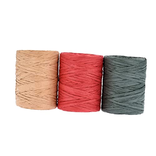 Operitacx 3 Rollen Raffia Geschenkband Handgemachte Raffia Papierbänder Rot Grün und Natur für Weihnachtsgeschenkverpackungen pro Rolle für Diy Projekte und Dekoration Operitacx 3 Rollen Raffia Geschenkband Handgemachte Raffia Papierbänder Rot Grün und Natur für Weihnachtsgeschenkverpackungen pro Rolle für Diy Projekte und Dekoration von Operitacx