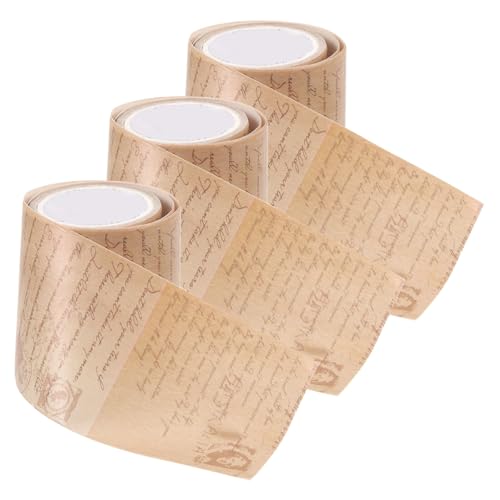 Operitacx 3 Rollen Retro Washi Tape Vintage Retro Scrapbook Dekoband Deko Klebebänder DIY Scrapbook Papier Farbiges Album Foto Scrapbooking Tape Für Scrapbooking Japanisches Papier von Operitacx