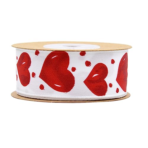 Operitacx 3 Rollen Rotes Geschenkband mit Herzmuster Polyesterband Dekoband für Hochzeit Valentinstag Geschenkverpackung Diy Bastelarbeiten Partydekoration Operitacx 3 Rollen Rotes Geschenkband mit Herzmuster Polyesterband Dekoband für Hochzeit Valentinstag Geschenkverpackung Diy Bastelarbeiten Partydekoration von Operitacx