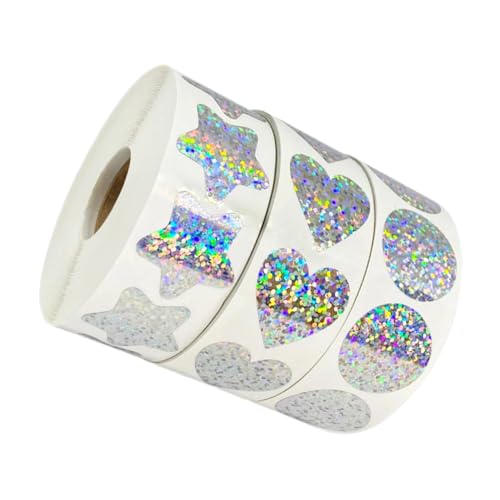 Operitacx 3 Rollen Selbstklebende Schulaufkleber mit Reflektierenden Herz und Sternmotiven Wasserfeste PVC Stickerrollen für Lehrer DIY Dekoration und Belohnung im Klassenzimmer Operitacx 3 Rollen Selbstklebende Schulaufkleber mit Reflektierenden Herz und Sternmotiven Wasserfeste PVC Stickerrollen für Lehrer DIY Dekoration und Belohnung im Klassenzimmer von Operitacx