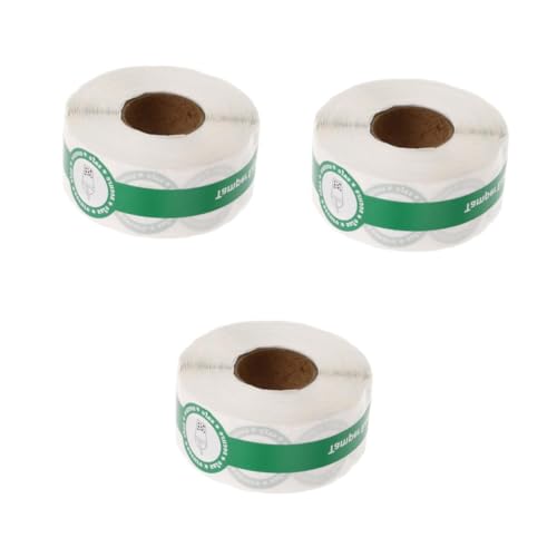 Operitacx 3 Rollen Siegel Aufkleber Geformt Hochzeit Deckel Liner Runden Backsiegelaufkleber Etikett Mit Aufkleber Für Kuchentassen Diy Backen Aufkleber Wachssiegelaufkleber Das Grün Pvc von Operitacx